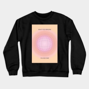 Positive Aura Pink and Orange Aura Crewneck Sweatshirt